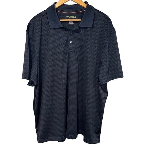Haggar Other - Haggar In Motion Mens XXL Blue Geometric Diamond Print Performance Polo  #320